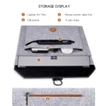 ND06 Multi-purpose Felt Button Laptop Inner Bag for 12.5 inch Laptop - Image 5