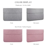PU01S PU Leather Horizontal Invisible Magnetic Buckle Laptop Inner Bag for 15.4 inch laptops, with Small Bag - Image 12