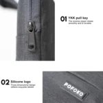 POFOKO A520 Series 14-15.4 inch Multi-functional Laptop Handbag with Trolley Case Belt - Image 6