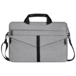 14.1 inch Breathable Wear-resistant Fashion Business Shoulder Handheld Zipper Laptop Bag with Shoulder Strap - Image 2