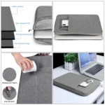 11.6 inch Universal Fashion Soft Laptop Denim Bags Portable Zipper Notebook Laptop Case Pouch for MacBook Air, Lenovo and other Laptops, Size: 32.2x21.8x2cm - Image 6