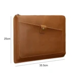 Universal Genuine Leather Business Zipper Laptop Tablet Bag For 13 inch and Below - Image 2
