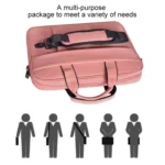 DJ03 Waterproof Anti-scratch Anti-theft One-shoulder Handbag for 15.6 inch Laptops, with Suitcase Belt - Image 5