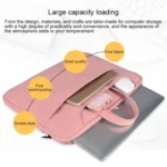 ST06S Waterproof PU Leather Zipper Hidden Portable Strap One-shoulder Handbag for 15.6 inch Laptops, with Magic Stick & Suitcase Belt - Image 6