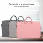 ST06S Waterproof PU Leather Zipper Hidden Portable Strap One-shoulder Handbag for 15.6 inch Laptops, with Magic Stick & Suitcase Belt - Image 2