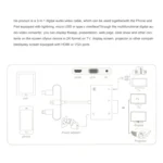 3 in 1 8 Pin + Micro USB + Type-C to AV + HDMI + VGA 15 Pin HD Screen Player Adapter Converter with Audio - Image 12