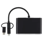 3 in 1 8 Pin + Micro USB + Type-C to AV + HDMI + VGA 15 Pin HD Screen Player Adapter Converter with Audio - Image 4