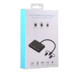 3 in 1 8 Pin + Micro USB + Type-C to AV + HDMI + VGA 15 Pin HD Screen Player Adapter Converter with Audio - Image 6