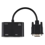 2 in 1 VGA to HDMI + VGA 15 Pin HDTV Adapter Converter with Audio - Image 2