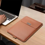4 in 1 Universal Waterproof PU Leather Laptop Liner Bag with Handle & Stand & Pen Holder + 2 Winders + Mouse Bag + Charger Bag Set for 11/12 inch laptops - Image 12