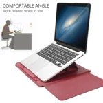 4 in 1 Universal Waterproof PU Leather Laptop Liner Bag with Handle & Stand & Pen Holder + 2 Winders + Mouse Bag + Charger Bag Set for 11/12 inch laptops - Image 5