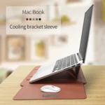 4 in 1 Universal Waterproof PU Leather Laptop Liner Bag with Handle & Stand & Pen Holder + 2 Winders + Mouse Bag + Charger Bag Set for 11/12 inch laptops - Image 10