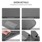 4 in 1 Universal Waterproof PU Leather Laptop Liner Bag with Handle & Stand & Pen Holder + 2 Winders + Mouse Bag + Charger Bag Set for 13 / 14 inch Laptops - Image 4
