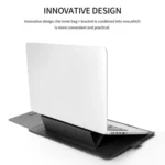 4 in 1 Universal Waterproof PU Leather Laptop Liner Bag with Handle & Stand & Pen Holder + 2 Winders + Mouse Bag + Charger Bag Set for 15 inch Laptops - Image 6