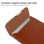 13.3 inch Laptop 2 in 1 PU Leather Sleeve Liner Bag with Mouse Storage Bag - Image 6