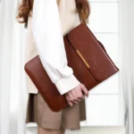 13.3 inch Laptop 2 in 1 PU Leather Sleeve Liner Bag with Mouse Storage Bag - Image 7
