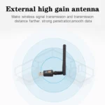 600Mbps 2.4GHz + 5Hz AC Dual Band USB WIFI Adapter with Antenna - Image 6