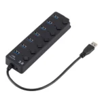 7 Ports USB 3.0 High Speed Multi Hub Expansion with Switch for PC & Laptop - Image 2