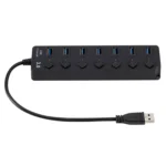 7 Ports USB 3.0 High Speed Multi Hub Expansion with Switch for PC & Laptop - Image 3