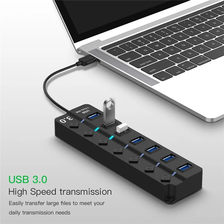 MBC6613_7.webp 7 Ports USB 3.0 High Speed Multi Hub Expansion with Switch for PC & Laptop - Image 8