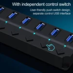 7 Ports USB 3.0 High Speed Multi Hub Expansion with Switch for PC & Laptop - Image 10
