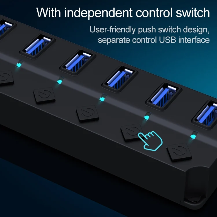 MBC6613_9.webp 7 Ports USB 3.0 High Speed Multi Hub Expansion with Switch for PC & Laptop - Image 10