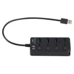 4 Ports USB 3.0 Hi Speed Multi Hub Expansion with Switch for PC & Laptop - Image 3