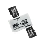 CR-5400 Dual Slot Micro SDHC(TF) to MS PRO Duo Adapter, Total Supported Capacity: 64GB - Image 2