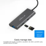 Blueendless 9 In 1 Multi-function Type-C / USB-C HUB Expansion Dock - Image 12