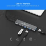Blueendless 4 In 1 Multi-function Type-C / USB-C to HDMI + PD + Dual USB 3.0 HUB Expansion Dock - Image 8