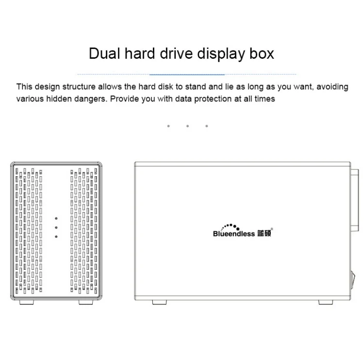 MC3273US_4.webp Blueendless Type-C / USB-C Interface 3.5 inch 2 Bay RAID Combination Array HDD External Enclosure - Image 5