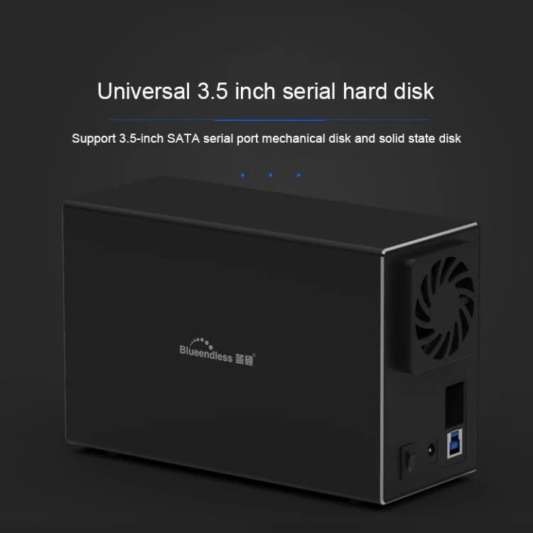 MC3273US_5.webp Blueendless Type-C / USB-C Interface 3.5 inch 2 Bay RAID Combination Array HDD External Enclosure - Image 6