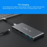 Blueendless 6 In 1 Multi-function Type-C / USB-C HUB Expansion Dock M.2 NGFF Solid State Drive - Image 8