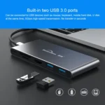 Blueendless 6 In 1 Multi-function Type-C / USB-C HUB Expansion Dock M.2 NGFF Solid State Drive - Image 9