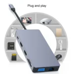 Blueendless 12 In 1 Multi-function Type-C / USB-C HUB Expansion Dock - Image 4