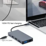 Blueendless 12 In 1 Multi-function Type-C / USB-C HUB Expansion Dock - Image 9