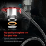 HXSJ F12 360 Degrees Bendable Drive-free USB Computer Microphone, Cable Length: 2.2m - Image 7