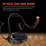 HXSJ F12 360 Degrees Bendable Drive-free USB Computer Microphone, Cable Length: 2.2m - Image 8