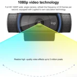 Logitech C920e HD Pro Webcam Widescreen Video Chat Recording USB Smart 1080P Web Camera - Image 4