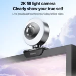 Yesido KM20 2K Zoom 4.0MP HD USB Webcam, Cable Length 1.5m with Fill Light - Image 2