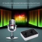 X7 Live Broadcast Audio USB Headset Microphone Webcast Entertainment Streamer Sound Card for Phone, Computer PC - Image 8