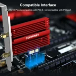 COMFAST CF-AX210 PLUS 5374Mbps Tri-band + Bluetooth 5.2 Wireless WiFi6E PCI-E Network Card - Image 7