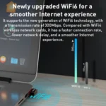 EDUP EP-AX300 300Mbps WiFi6 USB Free Drive Network Adapter - Image 3