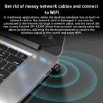 EDUP EP-AX300 300Mbps WiFi6 USB Free Drive Network Adapter - Image 4