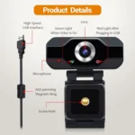 ESCAM PVR006 HD 1080P USB2.0 HD Webcam with Microphone for PC - Image 11
