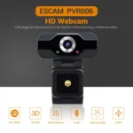 ESCAM PVR006 HD 1080P USB2.0 HD Webcam with Microphone for PC - Image 4
