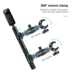 Motorcycle Dual-heads Crab & Single Heads Clamps Handlebar Fixed Mount Selfie Stick - Image 4
