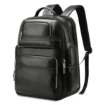 Bopai 851-019811 Large Capacity Anti-theft Waterproof Leathar Backpack Laptop Tablet Bag for 15.6 inch and Below, with USB Charging Port - Image 3