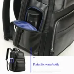 Bopai 851-019811 Large Capacity Anti-theft Waterproof Leathar Backpack Laptop Tablet Bag for 15.6 inch and Below, with USB Charging Port - Image 8