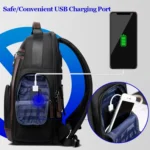 Bopai 851-008821 Outdoor Breathable Waterproof Anti-theft Large Capacity Double Shoulder Bag,with USB Charging Port, Size: 36x17x41.5cm - Image 11